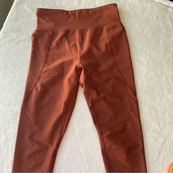 Old Navy PowerSoft Leggings and Sports Bra Set Rust 10/12 activewear workout - Picture 7 of 13